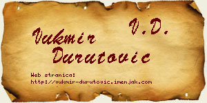Vukmir Durutović vizit kartica